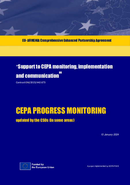 CEPA Progress Monitoring Updated by the CSOs (in some areas)