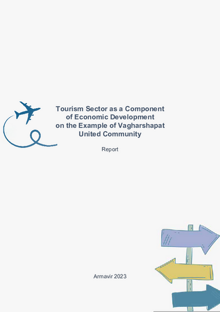 Tourism Sector as a Component of Economic Development on the Example of Vagharshapat United Community